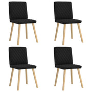 Eetkamerstoelen 4 stuks stof zwart 45x54x86 cm