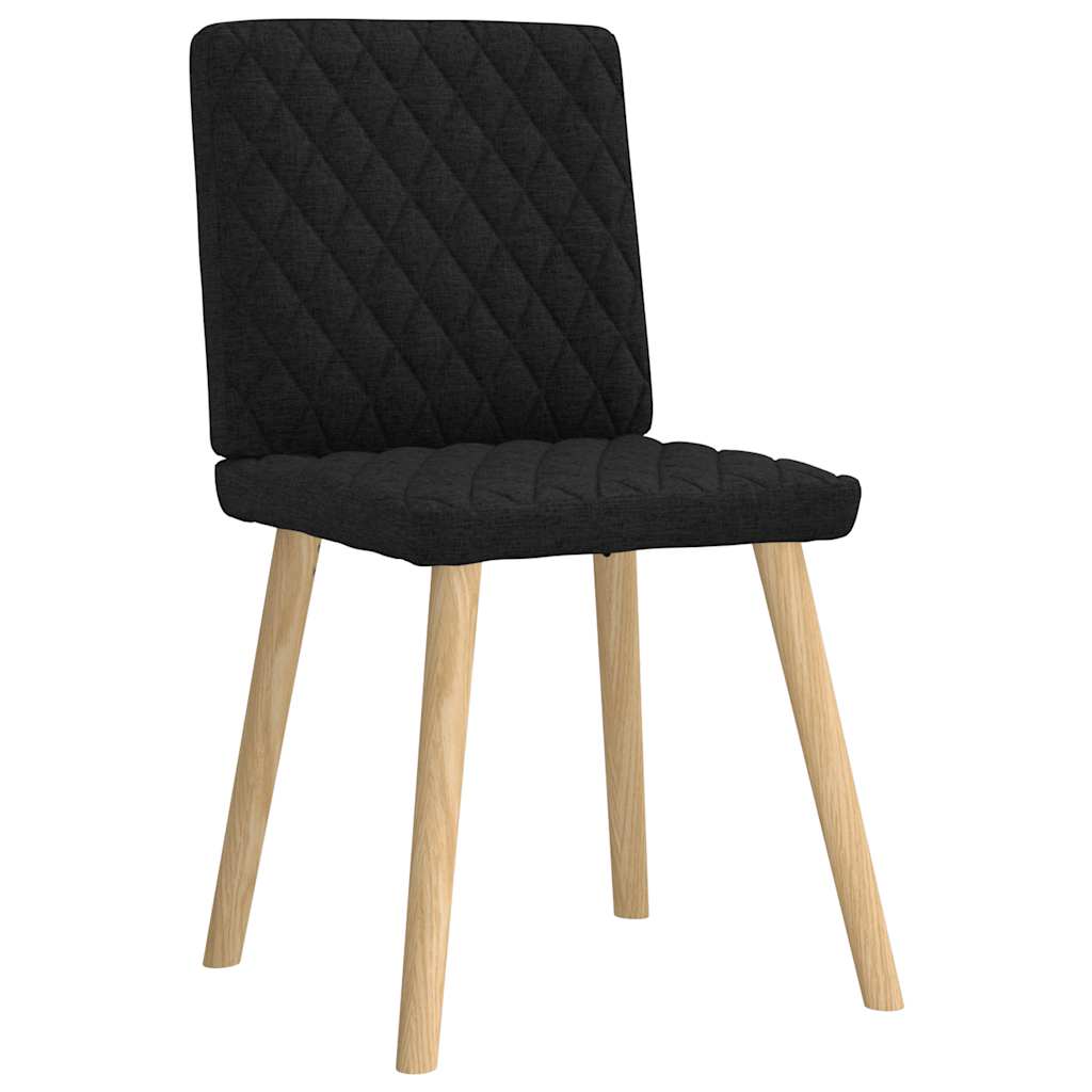 Eetkamerstoelen 4 st stof zwart