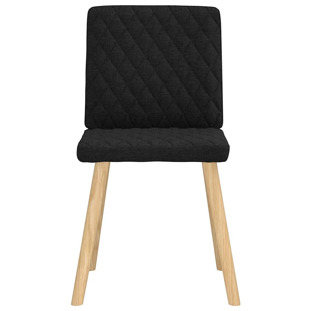 Eetkamerstoelen 4 st stof zwart