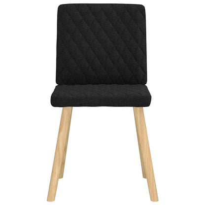 Eetkamerstoelen 4 st stof zwart