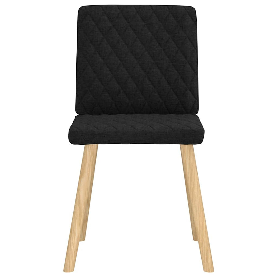 Eetkamerstoelen 4 st stof zwart