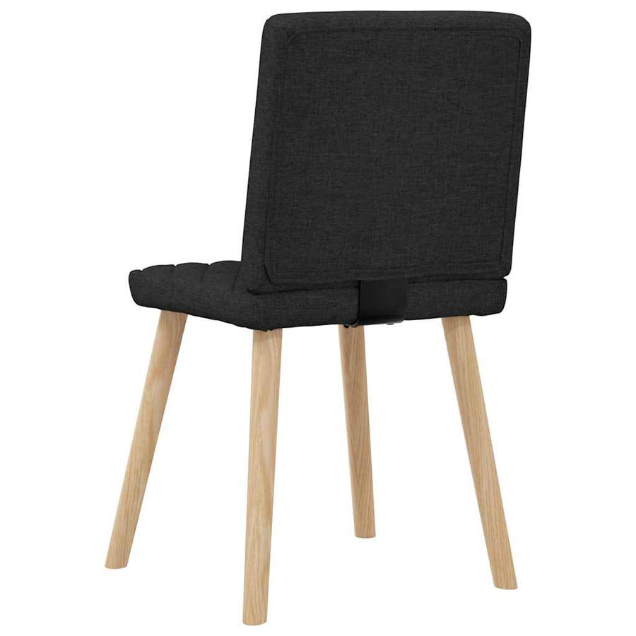 Eetkamerstoelen 4 st stof zwart