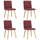 Eetkamerstoelen 4 stuks wijnrood 45x54x86 cm