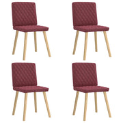 Eetkamerstoelen 4 stuks wijnrood 45x54x86 cm