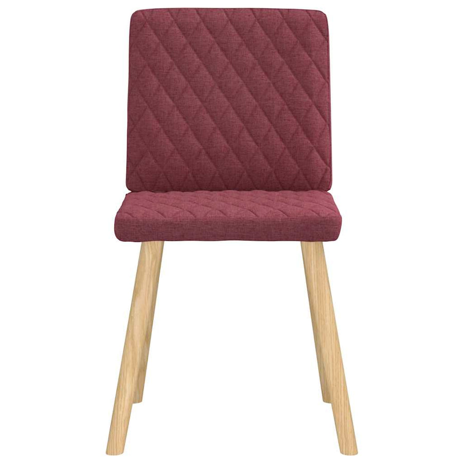 Eetkamerstoelen 4 st stof wijnrood