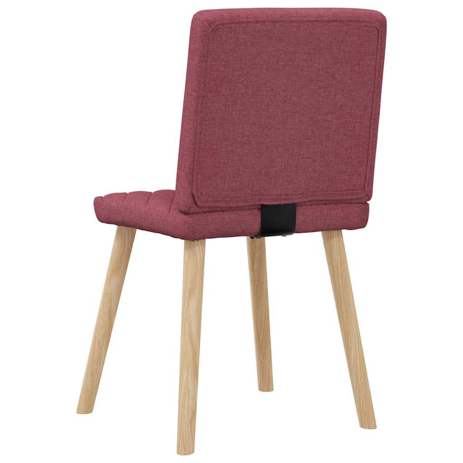 Eetkamerstoelen 4 st stof wijnrood