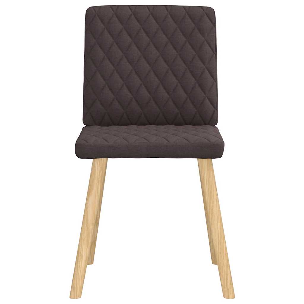 Eetkamerstoelen 4 st stof donkerbruin