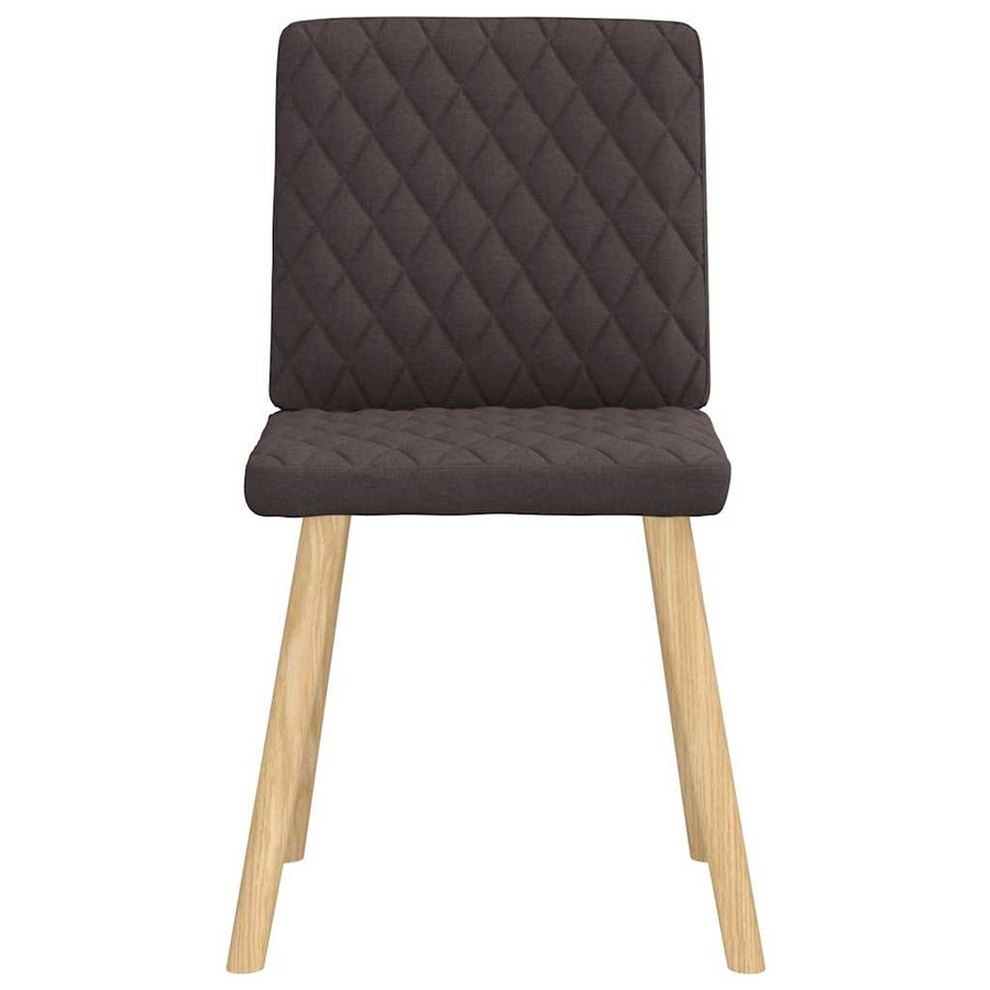 Eetkamerstoelen 4 st stof donkerbruin