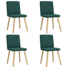 Dining chairs 4 pcs fabric dark green