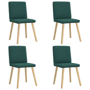 Eetkamerstoelen 4 st donkergroen polyester