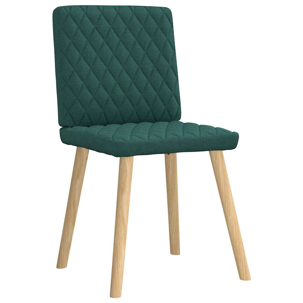 Eetkamerstoelen 4 st stof donkergroen