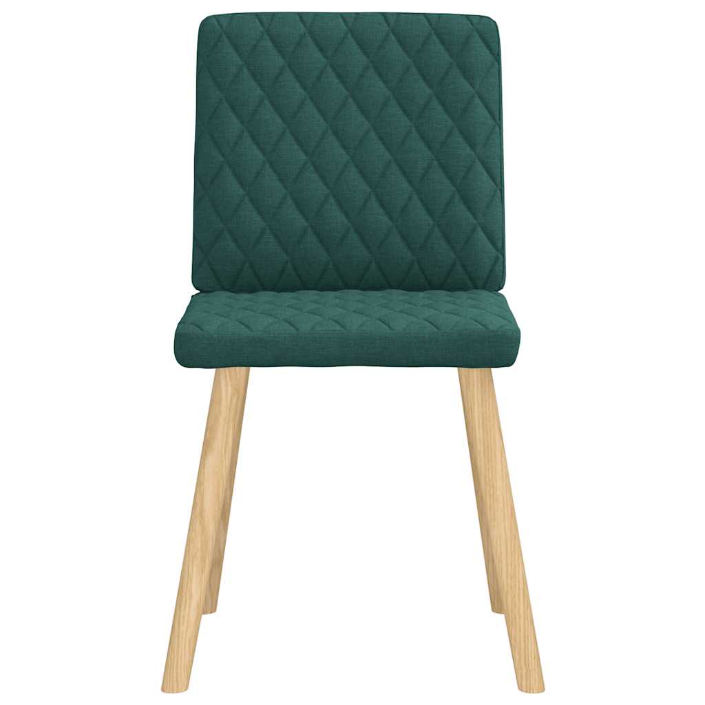Eetkamerstoelen 4 st stof donkergroen