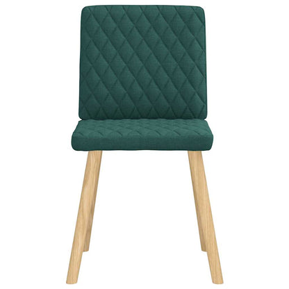 Eetkamerstoelen 4 st stof donkergroen
