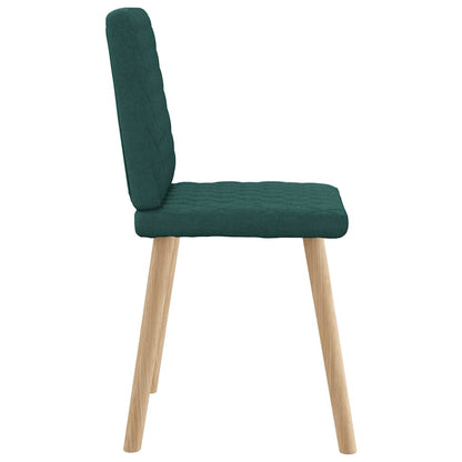Eetkamerstoelen 4 st stof donkergroen