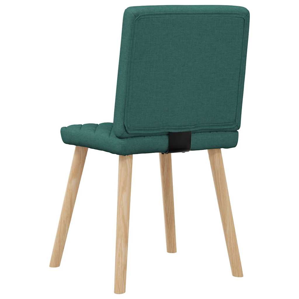Eetkamerstoelen 4 st stof donkergroen