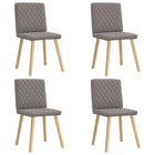 Dining chairs 4 pcs swivel fabric taupe