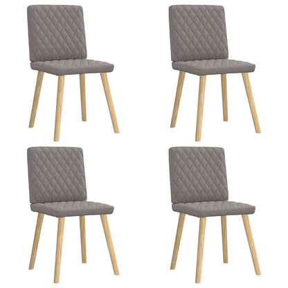 Eetkamerstoelen 4 st draaibaar stof taupe