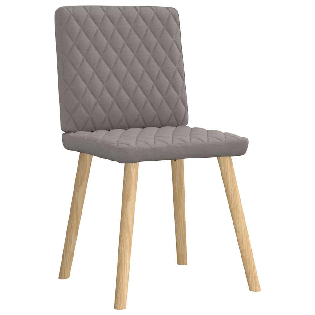 Eetkamerstoelen 4 st draaibaar stof taupe