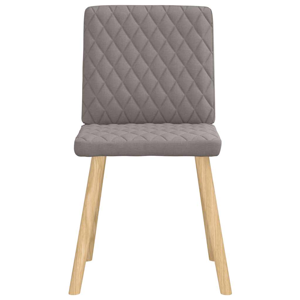 Eetkamerstoelen 4 st draaibaar stof taupe