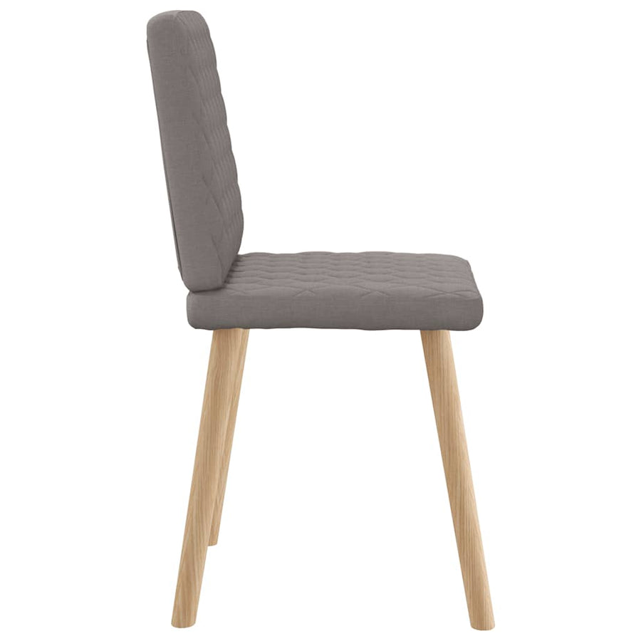 Eetkamerstoelen 4 st draaibaar stof taupe