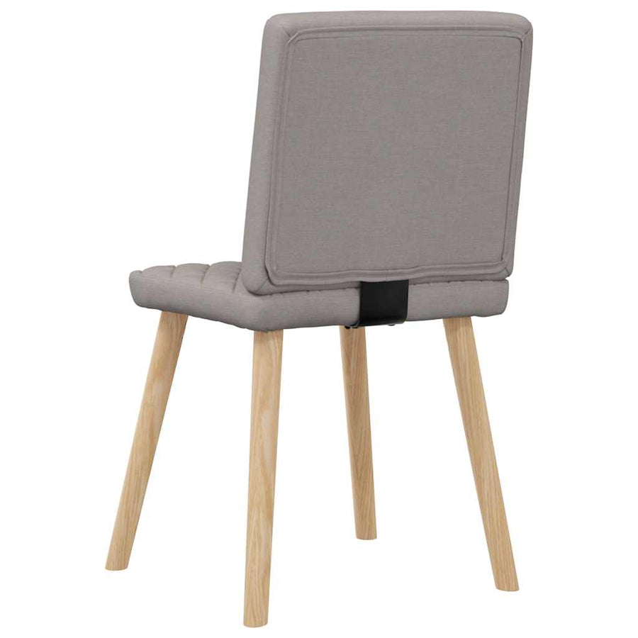 Eetkamerstoelen 4 st draaibaar stof taupe