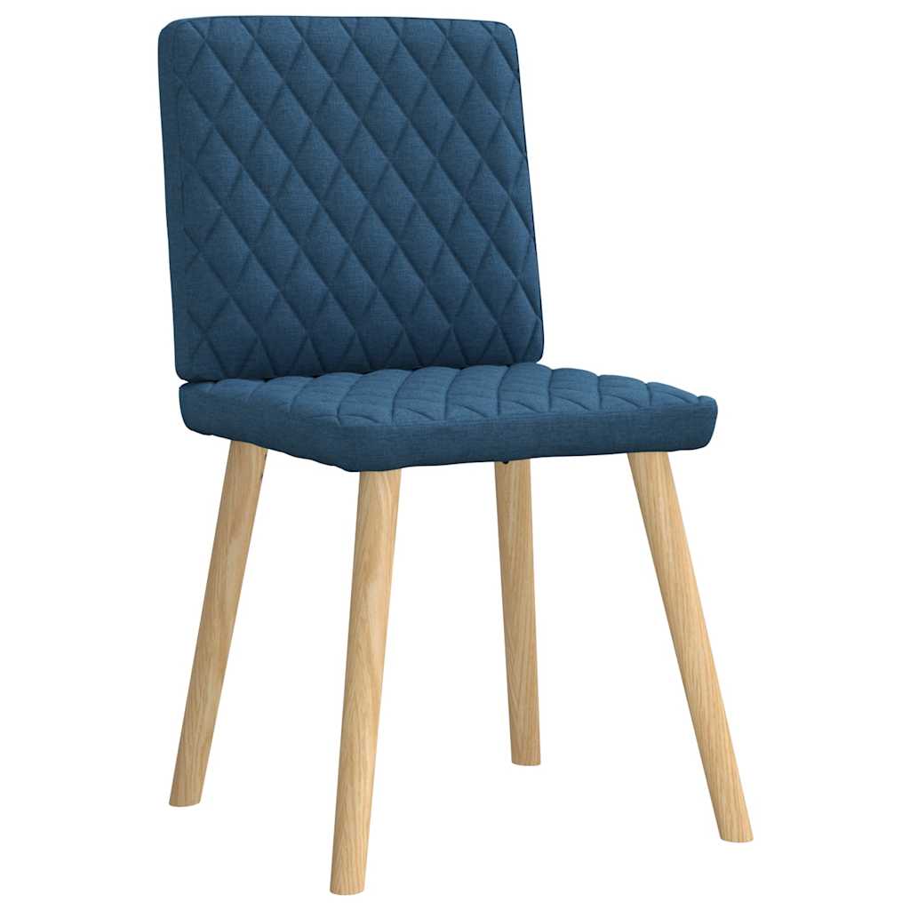 Eetkamerstoelen 4 st stof blauw