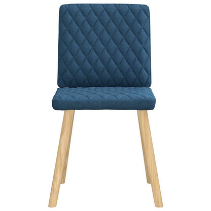 Eetkamerstoelen 4 st stof blauw