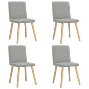 Eetkamerstoelen 4 stuks stof wolk grijs 45x54x86 cm