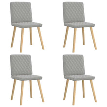 Eetkamerstoelen 4 st stof wolk grijs