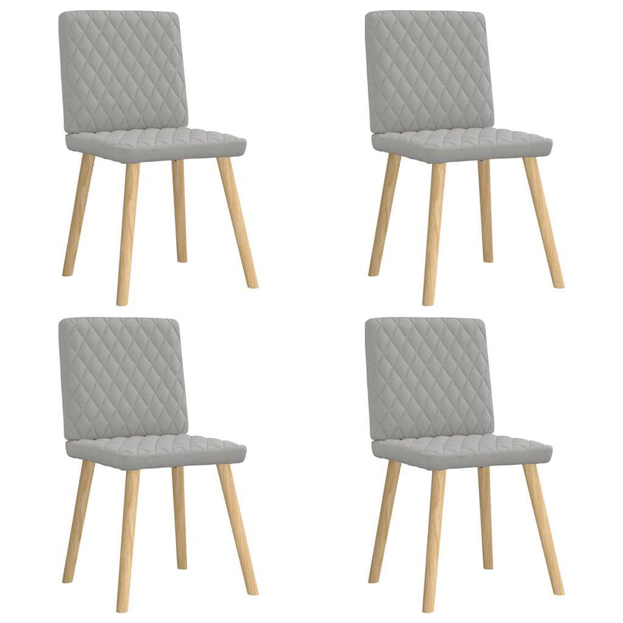 Eetkamerstoelen 4 st stof wolk grijs