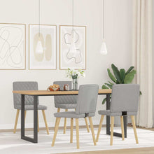 Eetkamerstoelen 4 st stof wolk grijs