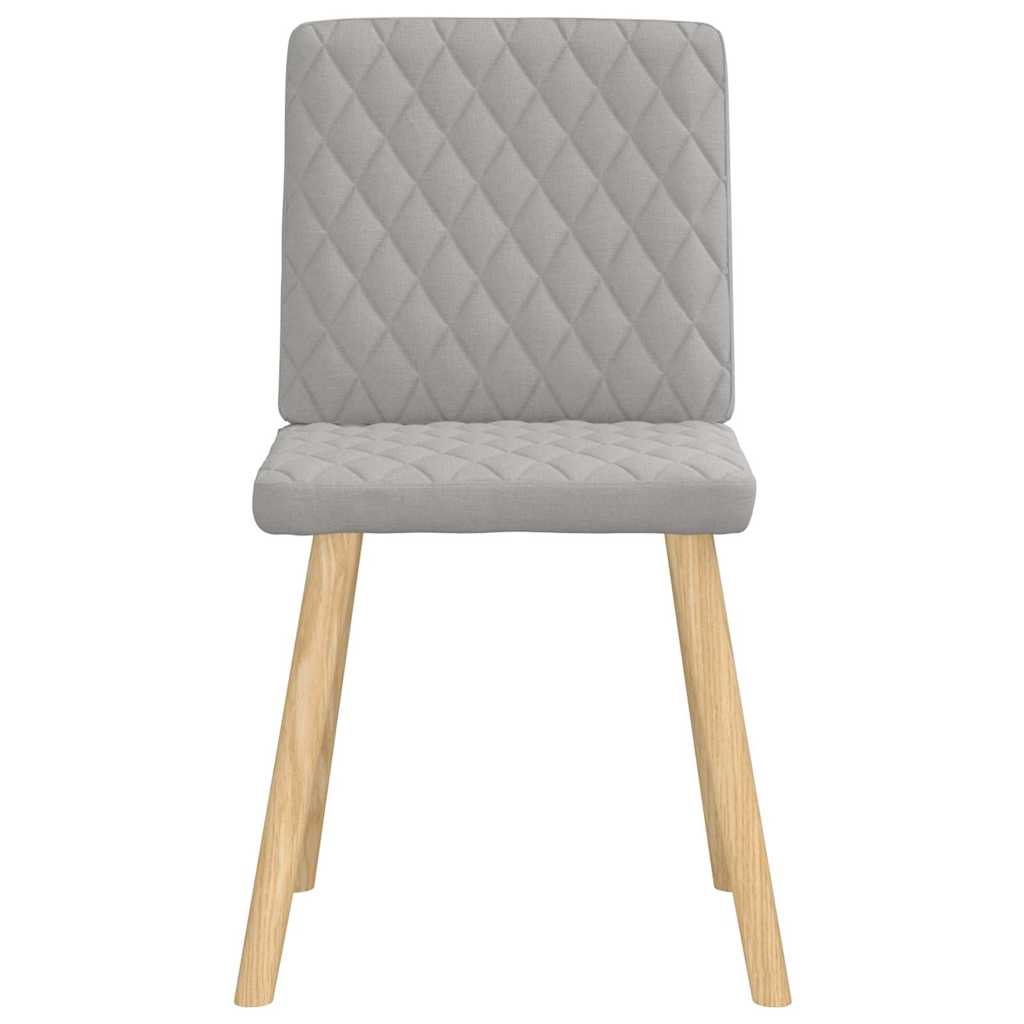 Eetkamerstoelen 4 st stof wolk grijs