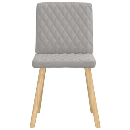 Eetkamerstoelen 4 st stof wolk grijs