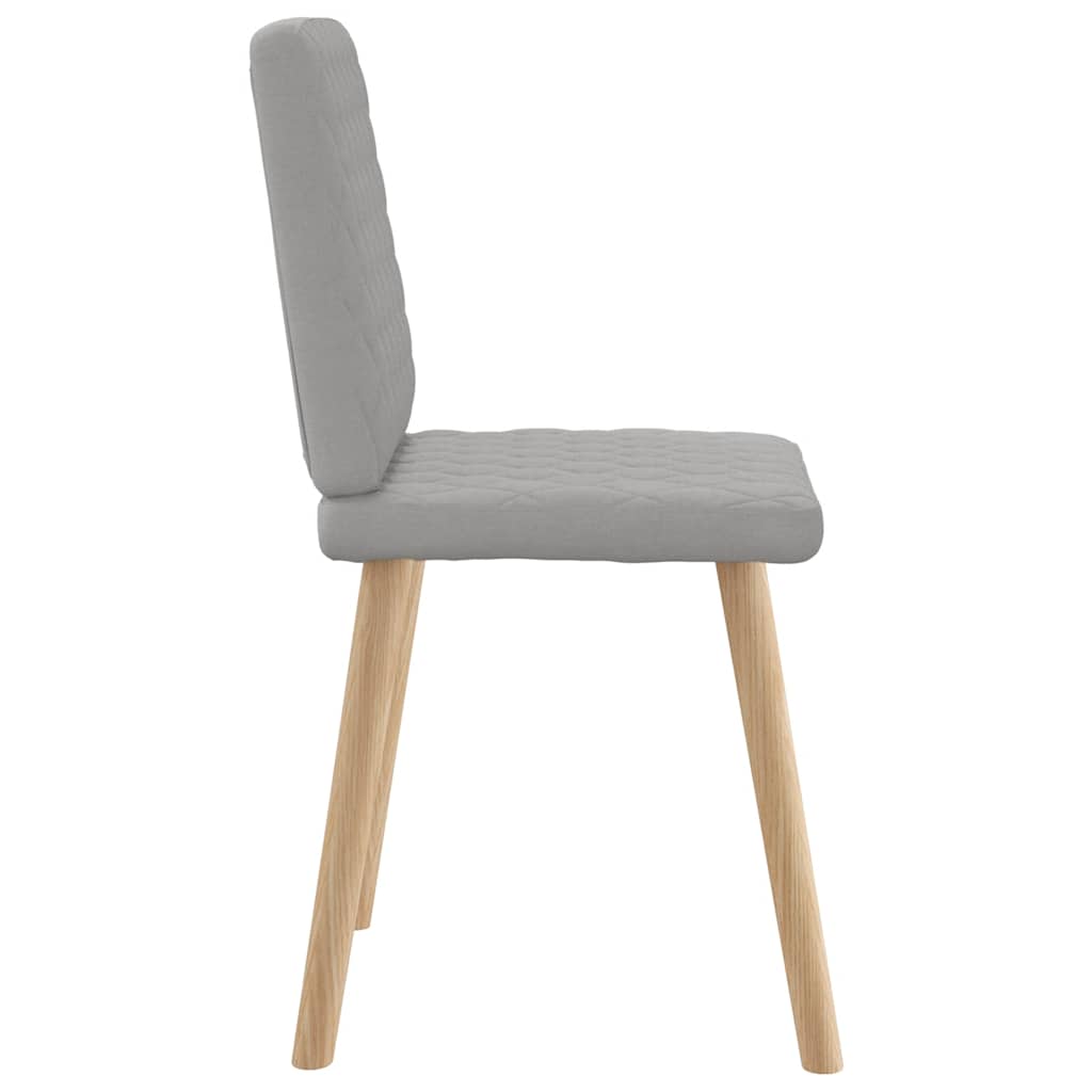 Eetkamerstoelen 4 st stof wolk grijs