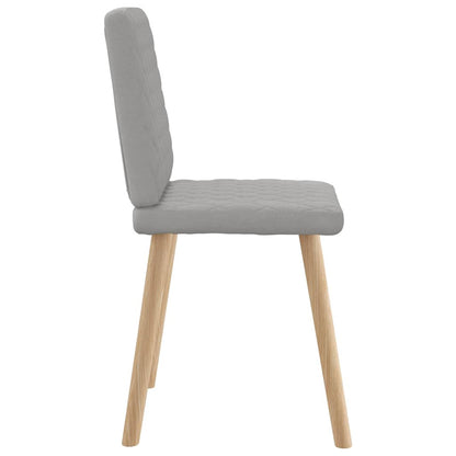 Eetkamerstoelen 4 st stof wolk grijs