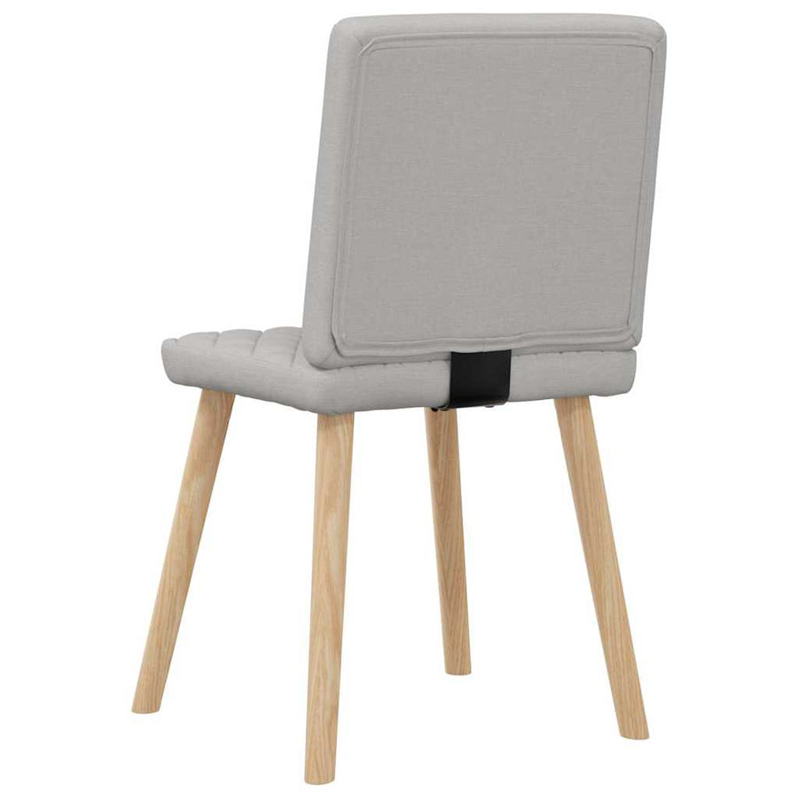 Eetkamerstoelen 4 st stof wolk grijs
