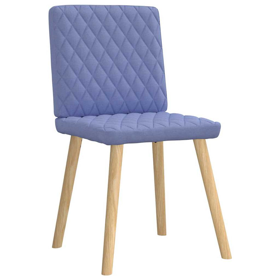 Eetkamerstoelen 4 st stof jeansblauw