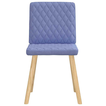 Eetkamerstoelen 4 st stof jeansblauw