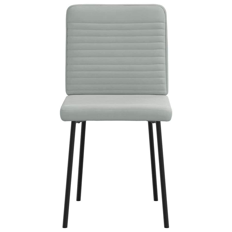 Eetkamerstoelen 4 st fluweel lichtgrijs