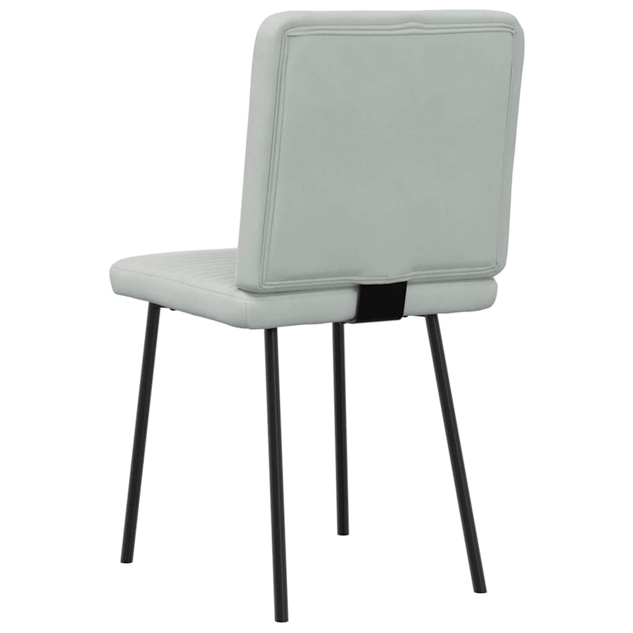 Eetkamerstoelen 4 st fluweel lichtgrijs