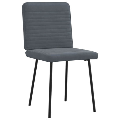 Eetkamerstoelen 4 st fluweel donkergrijs