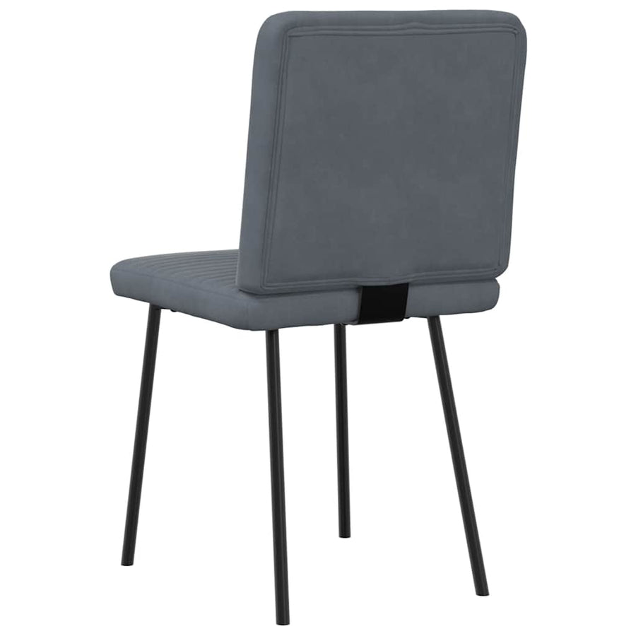 Eetkamerstoelen 4 st fluweel donkergrijs