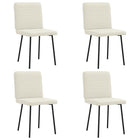Eetkamerstoelen 4 st fluweel crèmekleurig 45x54x83 cm