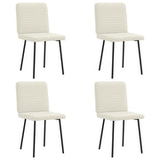 Eetkamerstoelen 4 st fluweel crèmekleurig 45x54x83 cm