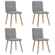 Eetkamerstoelen 4 stuks stof lichtgrijs 45x54x86 cm