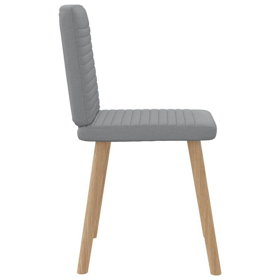 Eetkamerstoelen 4 st stof lichtgrijs
