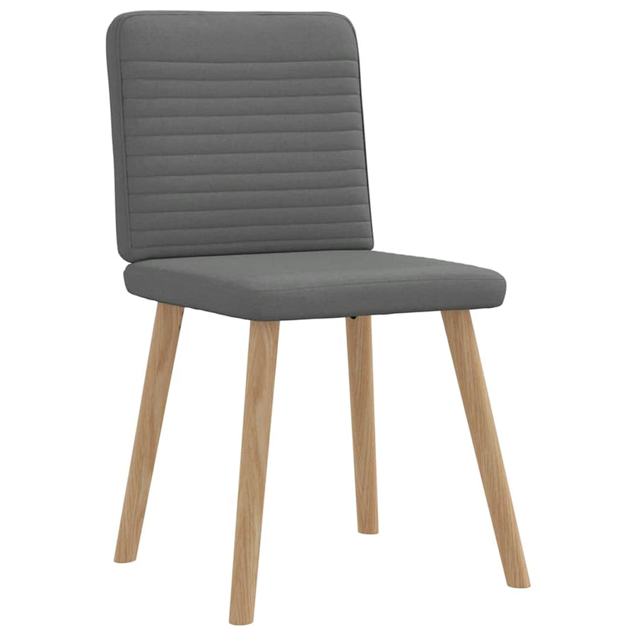 Eetkamerstoelen 4 st stof donkergrijs