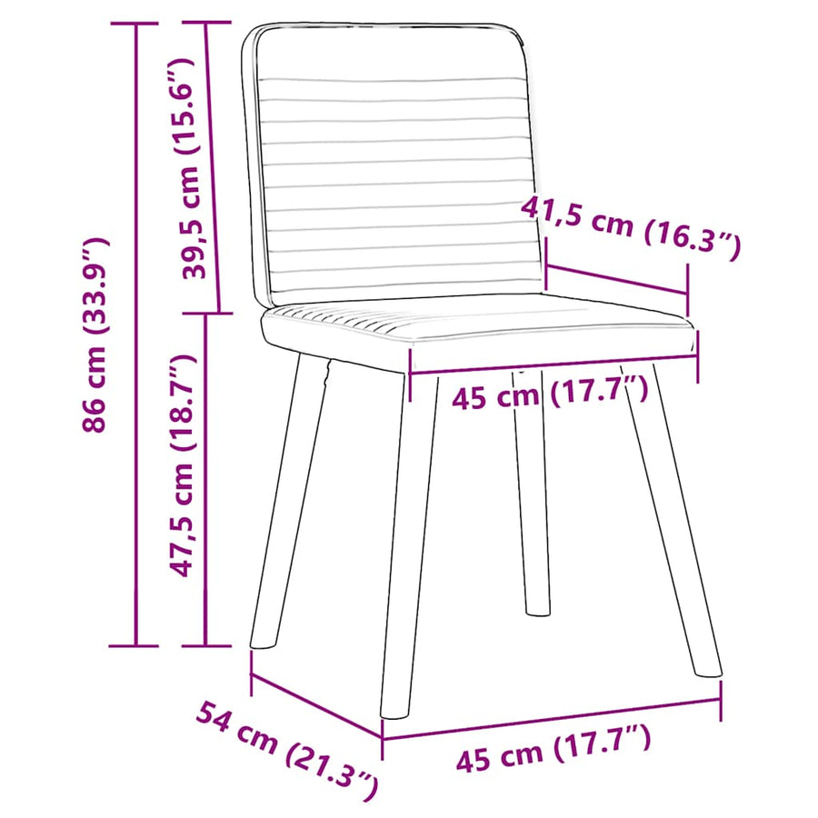 Eetkamerstoelen 4 st stof donkergrijs