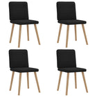 Dining chairs 4 pcs fabric black