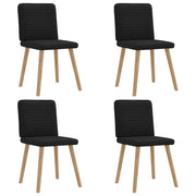 Eetkamerstoelen 4 stuks stof zwart 45x54x86 cm